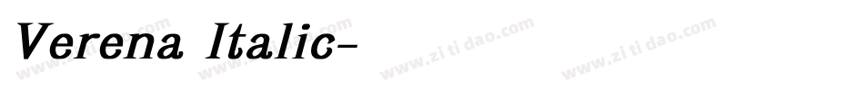 Verena Italic字体转换